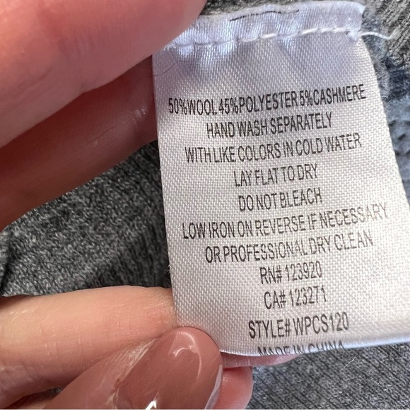 ⭐️ LAmade Revolve Grey Fishermen’s Knit Wool Cashmere Blend Long Sleeve Sweater - Picture 3 of 6